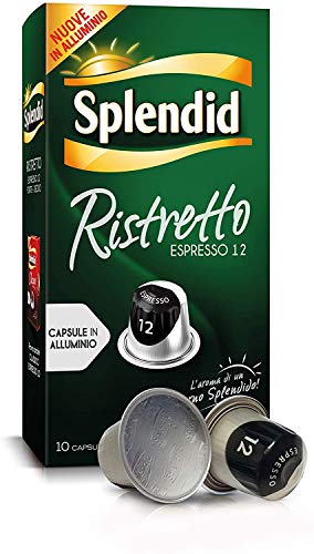 Splendid - Ristretto Espresso-Kaffeekapseln - Kompatibel mit Nespresso-Maschinen - 200 Aluminiumkapseln - Intensität 12 von Splendid