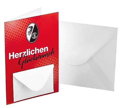 SC Freiburg Geldscheinkarte - Herzlichen Glückwunsch - Glückwunschkarte Karte - Plus Lesezeichen Wir lieben Fußball von Sportclub Freiburg