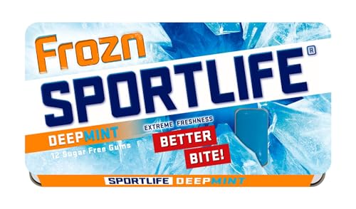 Sportlife Kaugummi gefroren tief Minze 18 gr pro Packung, Box 48 Packungen von Sportlife