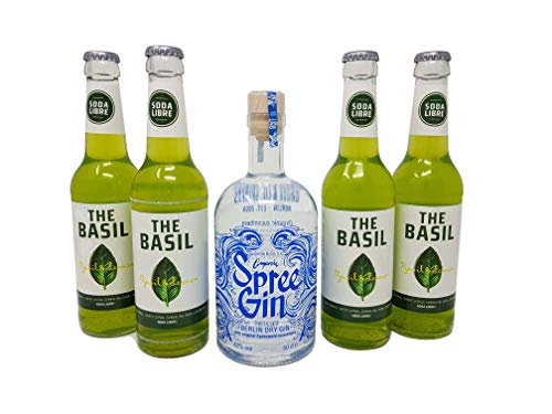 BIO Spree Gin - Berlin Dry Gin 0,5 mit Soda Libre Basil (4x 0,33) von Spree Gin