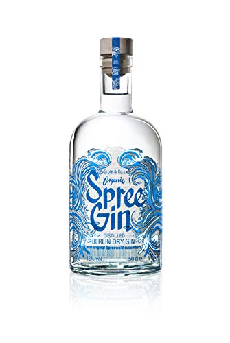 Spree Gin aus Berlin, 500ml Flasche Dry Gin -Grote & Co.‘s Organic Dry Gin destilliert mit echten Spreewaldgurken von Grote & Co.'s Organic Spree Gin BERLIN DRY GIN with original Spreewald cucumbers