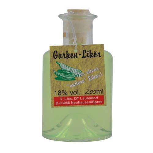 Gurkenlikör in der Apothekerflasche (0,2 l / 18% vol.) von Spreewälder Spirituosen Manuf.