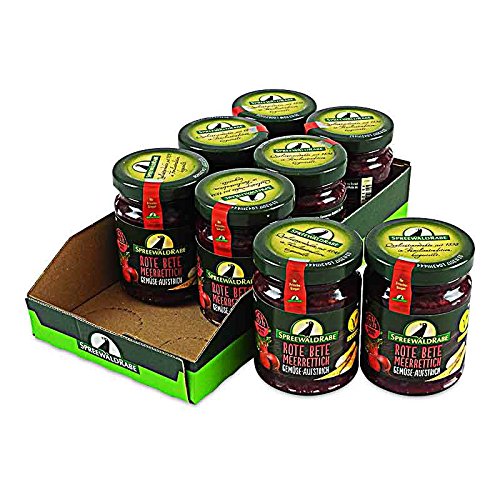 Rote Bete Meerrettich Gemüseaufstrich 8er Set (8 Gläser à 135 g) von Spreewald RABE