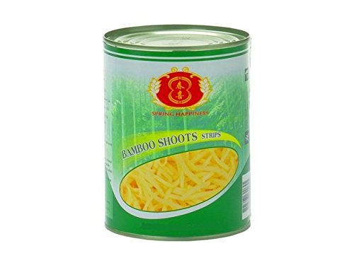 knackige Bambussprossen in Streifen 567g Dose Asia Food Gemüse dauerhaft günstig bambus bamboo shoots von Spring Happiness