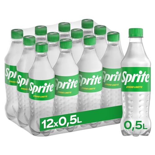 Sprite , Maximale Erfrischung mit Limetten und Zitronen Geschmack in praktischen Flaschen , 12 x 500 ml Einweg Flaschen von Sprite