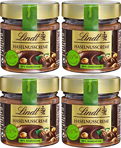 Lindt Haselnusscreme cremiger Brotaufstrich 40% Haselnüsse, glutenfrei 4 x 220g Lindt Haselnusscreme cremiger Brotaufstrich 40% Haselnüsse, glutenfrei 4 x 220g von Sprüngli