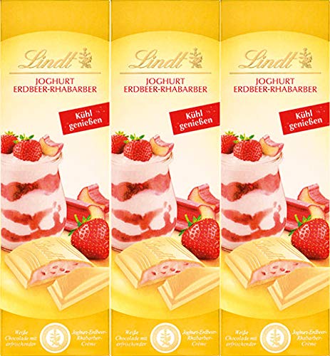 Lindt Joghurt Erdbeer Rhabarber Weisse Schokolade 3 x 100 gr. Lindt Joghurt Erdbeer Rhabarber Weisse Schokolade 3 x 100 gr. von Sprüngli