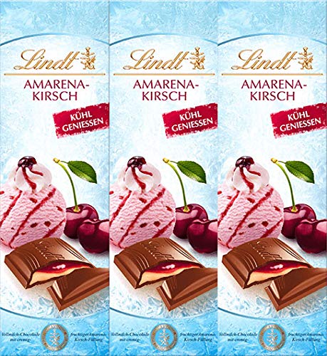 Lindt Sommer Tafeln Amarena Kirsch Eis Vollmilch Schokolade 3 x 100 gr. von Sprüngli