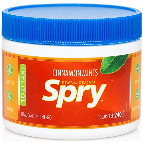 Spry Xylitol Natürliche Zimt Bonbons Zuckerfrei – Fördert die Mundgesundheit, regt den Speichelfluss an, bekämpft Mundgeruch, Nicht-GMO, Glutenfrei, 240 Stück (1 Packung) Spry Xylitol Natürliche Zimt Bonbons Zuckerfrei – Fördert die Mundgesundheit, regt den Speichelfluss an, bekämpft Mundgeruch, Nicht-GMO, Glutenfrei, 240 Stück (1 Packung) von Spry