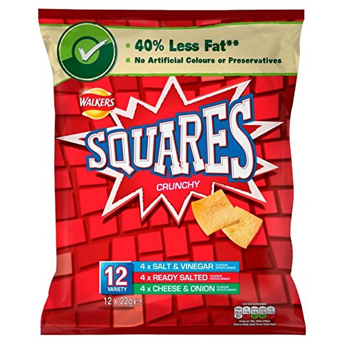 Walkers Squares Vielfalt Snacks 12 pro Packung von Squares