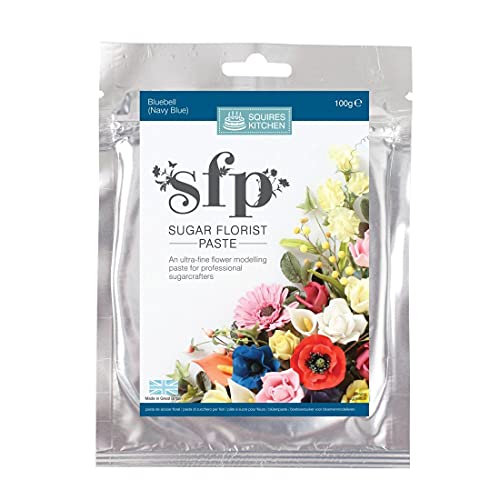 Squires Kitchen Zucker Floristen Paste SFP - Hasenglöckche / Marineblau 100g von Squires Kitchen