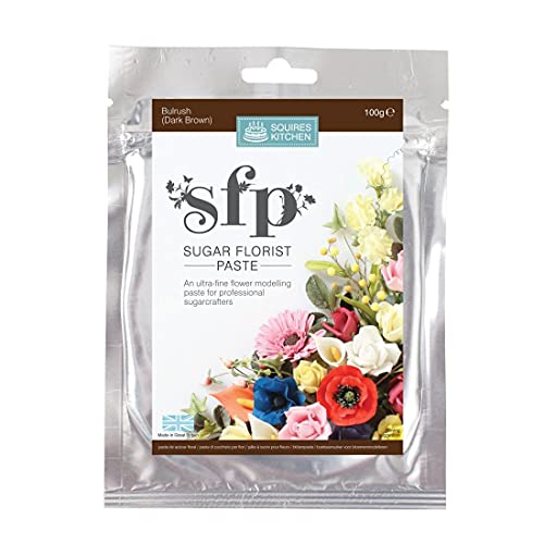 Sugar Florist Paste - Modelliermasse für Blumen - Dunkelbraun 100 g von Squires Kitchen