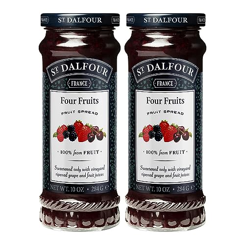 St. Dalfour Four Fruits Fruchtaufstrich - 284 ml - 100% aus Früchten, ohne künstliche Inhaltsstoffe, gentechnikfrei, ohne Rohrzucker, ganz natürlich - 2 Stück St. Dalfour Four Fruits Fruchtaufstrich - 284 ml - 100% aus Früchten, ohne künstliche Inhaltsstoffe, gentechnikfrei, ohne Rohrzucker, ganz natürlich - 2 Stück von St. Dalfour