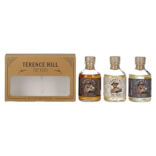 Terence Hill THE HERO Set 38,7% Vol. 3x0,05l in Geschenkbox von St. Kilian Distillers