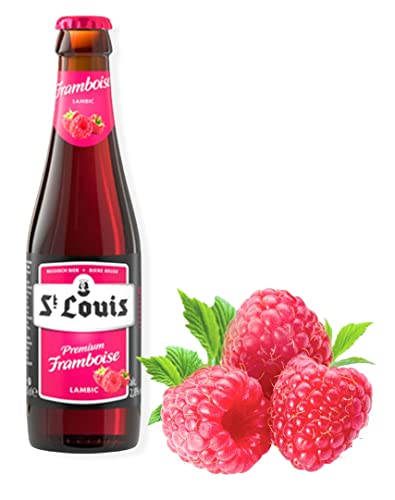 6 x St. Louis Framboise Lambic Himbeere Bier 0,25 l - Original Belgisches Fruchtbier Go-beer.com von St. Louis