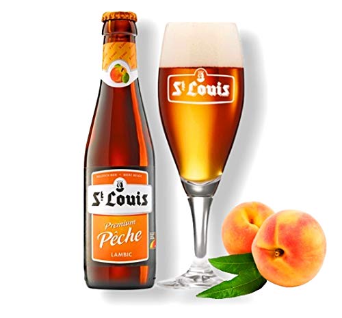 6 x St. Louis Peche Lambic Fruchtbier 0,25 l - Original Belgisches Pfirsichbier Go-beer.com von St. Louis