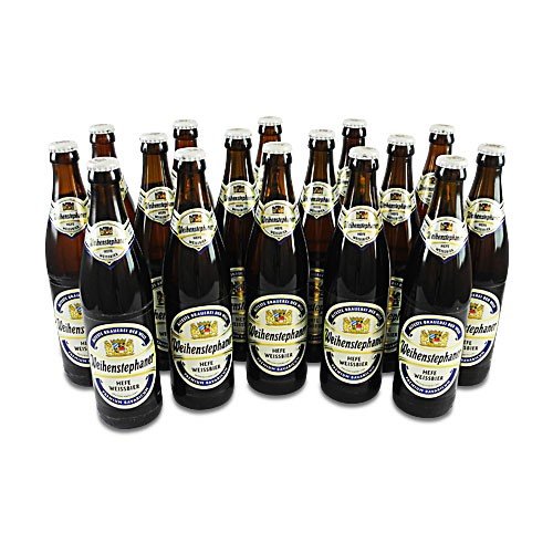 Weihenstephaner Hefeweissbier Hell (16 Flaschen à 0,5 l / 5,4% vol.) von Staatsbrauerei Weihenstephan