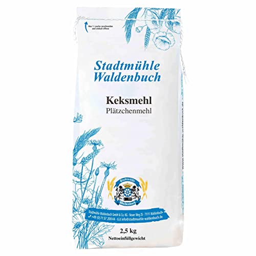Stadtmühle Waldenbuch Keksmehl Plätzchenmehl - ideal für buttrige Teige z.B. Brioche, Croissant, Plunder, Stollen, und Mürbteig, 2.5 kg von Stadtmühle Waldenbuch