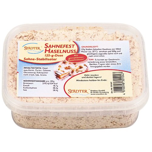 Sahnefest Sahnestand Sahnefix Haselnuss Sahnefest Sahnestand Sahnefix Haselnuss von Staedter