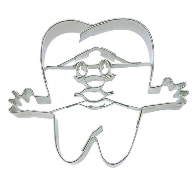 Städter - Ausstecher mit Prägung - Zahn mit Gesicht und Händen - ca. 7 cm von Staedter
