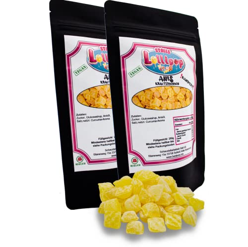 Anisbonbons - Kräuterbonbons im Doppelpack - Bonbons von Stalls Lollipop von Stalls Lollypop