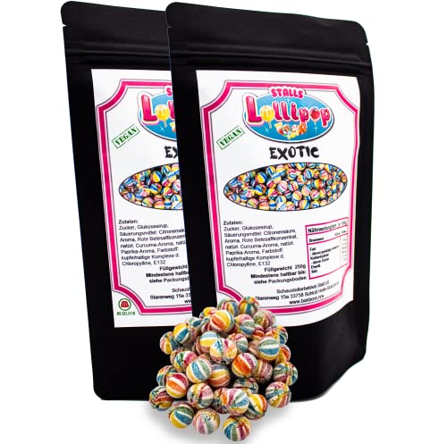 Bonbon Exotic - Leckere Fruchtbonbons im Doppelpack - Bonbons von Stalls Lollipop von Stalls Lollipop