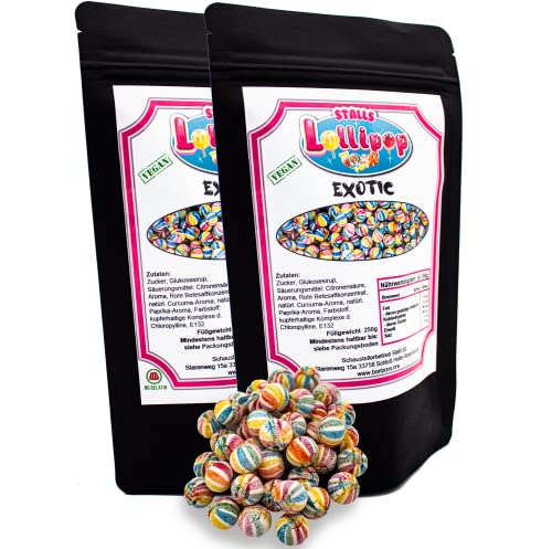Bonbon Exotic - Leckere Fruchtbonbons im Doppelpack - Bonbons von Stalls Lollipop von Stalls Lollypop
