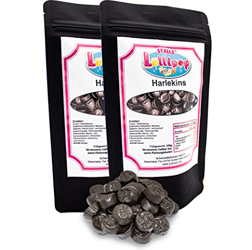 Harlekijntjes - 500g Lakritz - Süße holländische Lakritze im Doppelpack von Stalls Lollipop von Stalls Lollypop