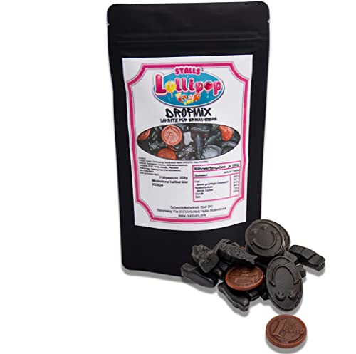Lakritz Drop-Mix – 250g gemischtes Lakritz für die ganze Familie - Lakritzmischung von Stalls Lollipop Lakritz Drop-Mix – 250g gemischtes Lakritz für die ganze Familie - Lakritzmischung von Stalls Lollipop von Stalls Lollipop