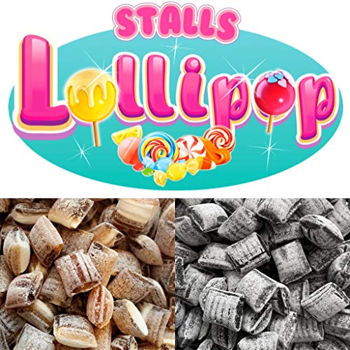 500g ( 2x250g) Leckere Kräuterbonbons Pfefferminz-Karamell und Salzlakritz.Neue Sorten in unserem Sortiment! von Stalls Lollypop