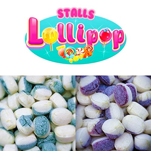 500g Leckere Fruchtbonbons – 250g Vanille Kirsch & 250g Vanille Apfel von Stalls Lollypop