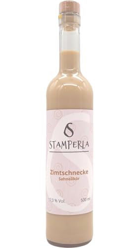 Stamperla - Zimtschnecke Sahnelikör 0,5L, feiste Zimtschnecke in einem cremigen Sahnelikör verarbeitet von Stamperla