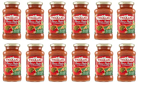 12x Star Tigullio Pomo e Pesto alla Genovese Italienische Tomatensauce mit einer Prise Pesto Glas 300g Soße Tomate von Star Tigullio