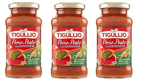 3x Star Tigullio Pomo e Pesto alla Genovese Italienische Tomatensauce mit einer Prise Pesto Glas 300g Soße Tomate 3x Star Tigullio Pomo e Pesto alla Genovese Italienische Tomatensauce mit einer Prise Pesto Glas 300g Soße Tomate von Star Tigullio