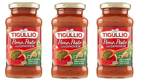 3x Star Tigullio Pomo e Pesto alla Genovese Italienische Tomatensauce mit einer Prise Pesto Glas 300g Soße Tomate von Star Tigullio
