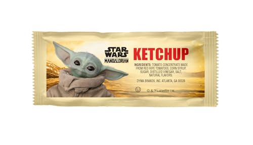 Disney Ketchup Folienbeutel – mit Grogu aus Star Wars The Mandalorian – perfekt für Gewürzstationen und Lunchboxen – 500 Stück, 9 g Portionen Disney Ketchup Folienbeutel – mit Grogu aus Star Wars The Mandalorian – perfekt für Gewürzstationen und Lunchboxen – 500 Stück, 9 g Portionen von Star Wars