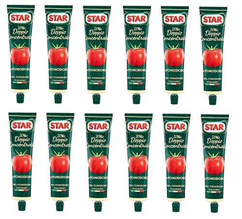 12x Star Il Mio Doppio Concentrato doppeltes Tomatenkonzentrat 100% italienische Tomate 135g Aluminiumrohr von Star