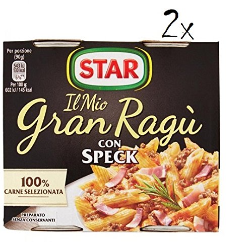 2x Il mio Gran ragu Star speck tomatensauce 2x 180g sauce mit speck Tomatensuppe von Star