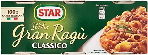 3x Il Mio Gran Ragù Star Classico tomatensauce 100% Italienisches Fleisch sauce Pastasauce Würzsaucen 3x100g in dosen von Star