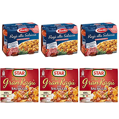 3x Il mio Gran ragù Star Salsiccia tomatensauce 2x 180g sauce + 3x Barilla Ragù Salsiccia 2x 180g sauce 3x Il mio Gran ragù Star Salsiccia tomatensauce 2x 180g sauce + 3x Barilla Ragù Salsiccia 2x 180g sauce von Star