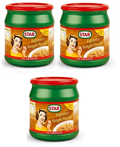 3x Star Gusto Funghi Porcini Lebensmittelzubereitung für Brühe Geschmack von Steinpilzen 500g Packung Etwa 25 Liter Brühe werden erhalten 3x Star Gusto Funghi Porcini Lebensmittelzubereitung für Brühe Geschmack von Steinpilzen 500g Packung Etwa 25 Liter Brühe werden erhalten von Star
