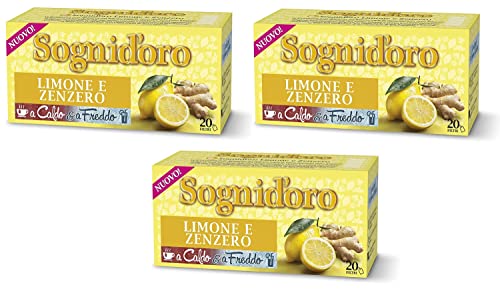 3x Star Sognid'oro Infusi alla Frutta Limone e Zenzero Fruchtaufgüsse Geschmack Zitrone und Ingwer Packung mit 20 Filtern von Star