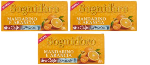 3x Star Sognid'oro Infusi alla Frutta Mandarino e Arancia Fruchtaufgüsse Geschmack Mandarine und Orange Packung mit 20 Filtern von Star