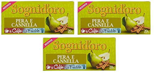 3x Star Sognid'oro Infusi alla Frutta Pera e Cannella Fruchtaufgüsse Geschmack Birne und Zimt Packung mit 20 Filtern von Star