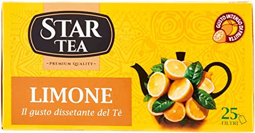 3x Star The Limone tè tea box 25 Teebeutel Zitrone 37,5g Schwarztee von Star