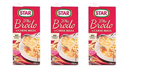 3x Star brodo Carne mista Brühe Flüssigkeit gemischtes Fleisch Fertiggerichte 1Lt von Star