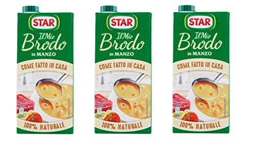 3x Star brodo Manzo Brühe Flüssigkeit Rindfleisch an Geschmack Fertiggerichte 1Lt von Star