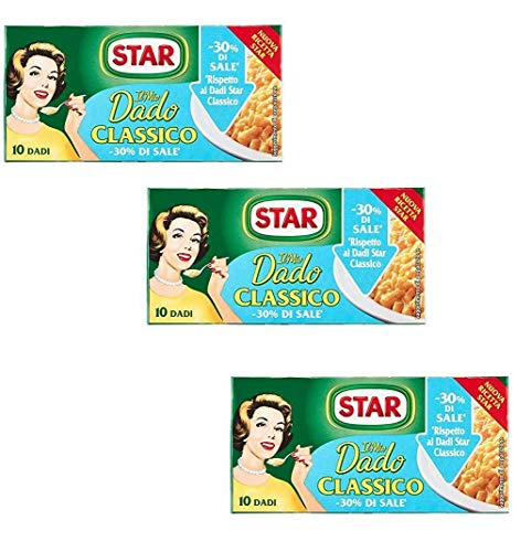 3x Star classico dado brodo Suppenwürfel Brühe klassisch - 30% Salz 10 pz von Star