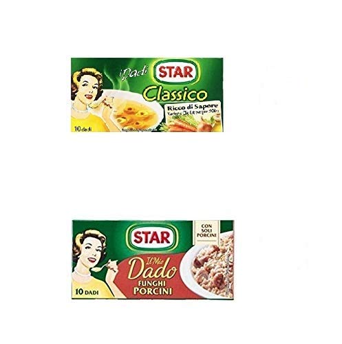 3x Star dado funghi porcini + 3x Star classico Steinpilze Suppenwürfel Brühe von Star