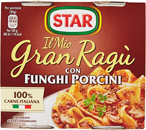 4x Star Il mio Gran ragù 'Con Funghi Porcini' mit Steinpilzen, 2 x 180g von Star